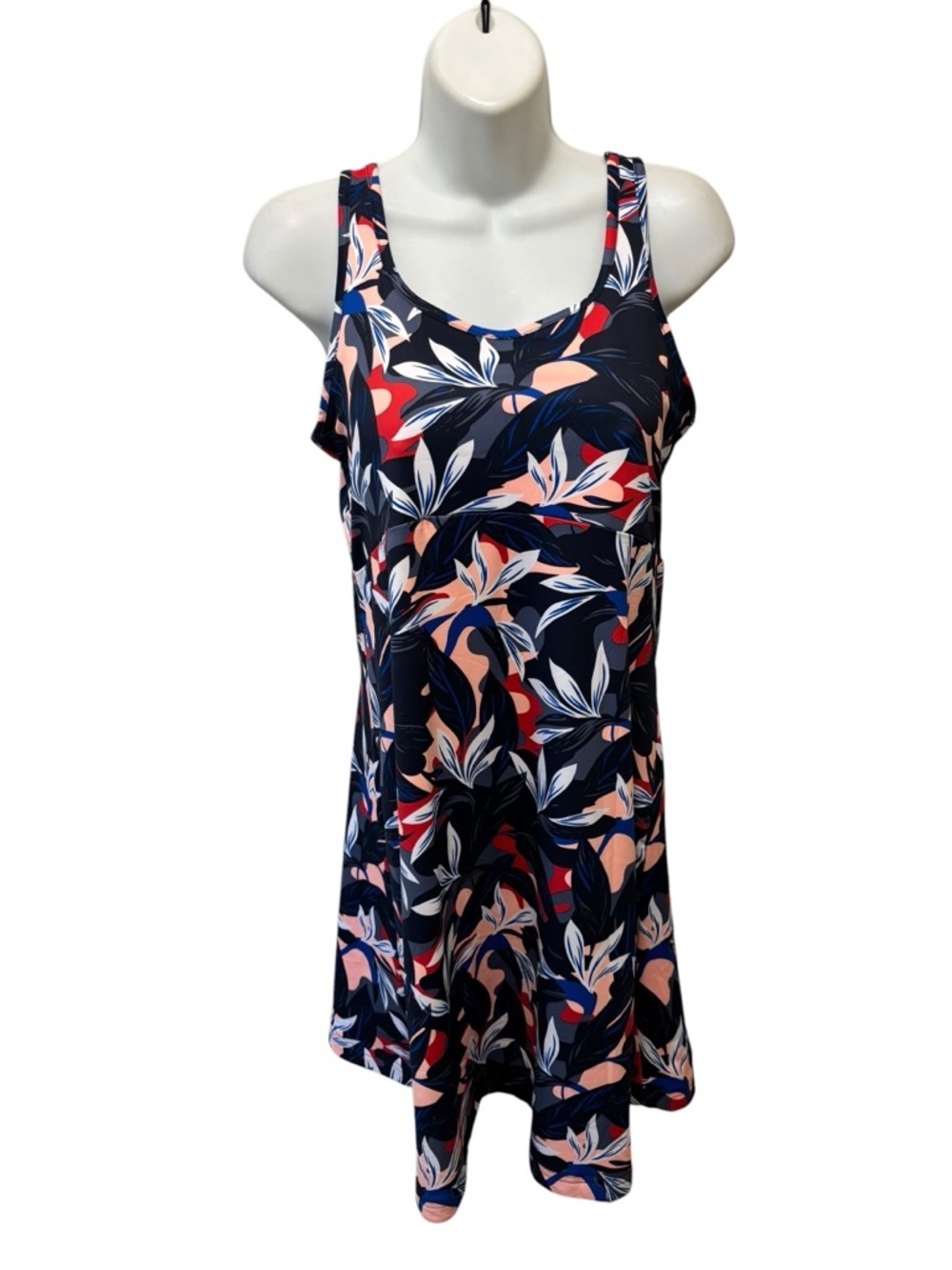 Columbia PFG Freezer III Dress Sz M Collegiate Navy Hidden Paradise Active
